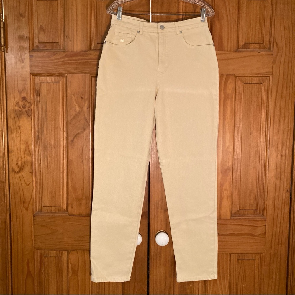 NWOT Gloria Vanderbilt Vintage 80s Jeans Stretch High Rise Denim Yellow Size 12